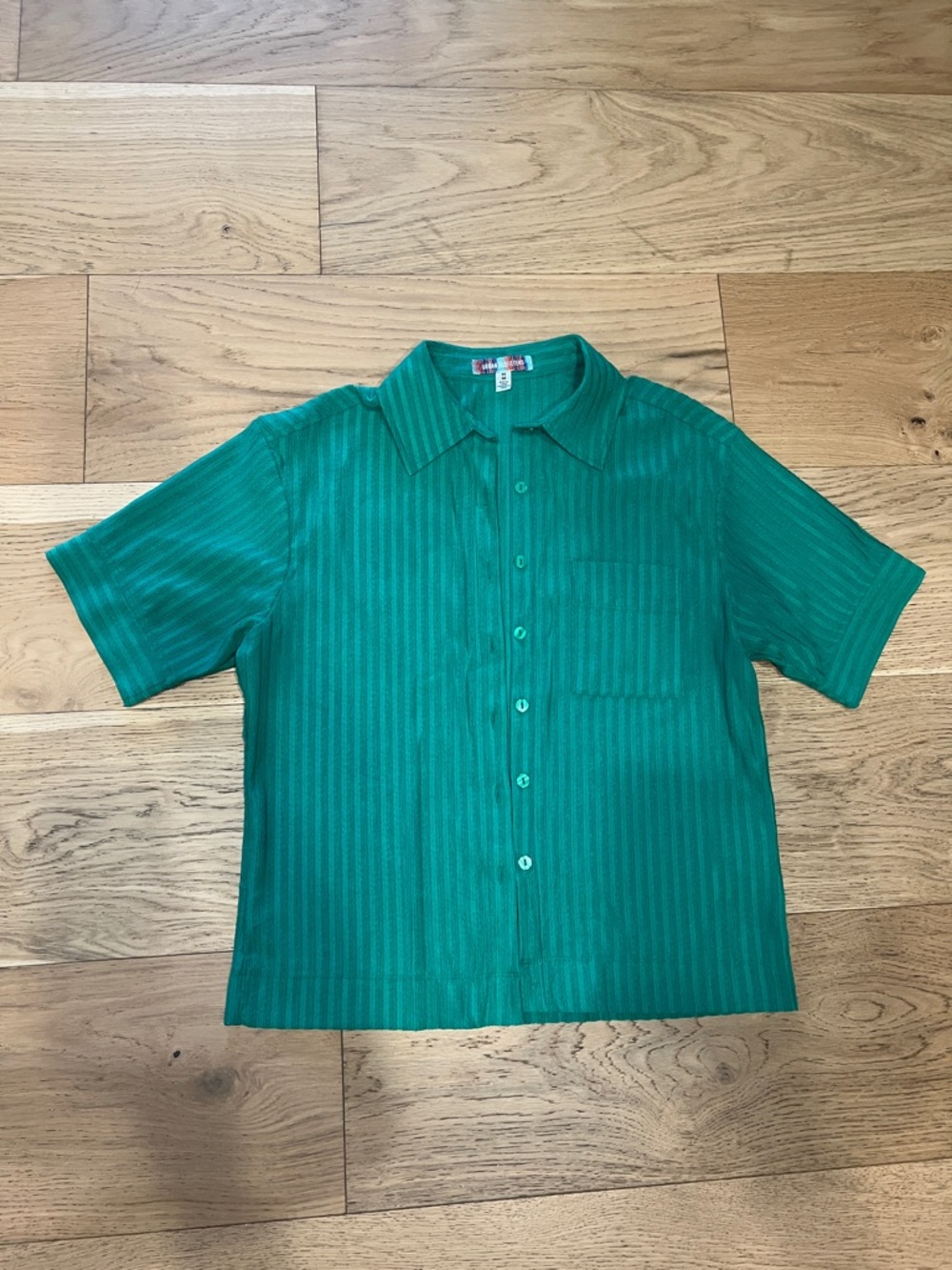 Urban Outfitters Emerald Green Textured Shirt